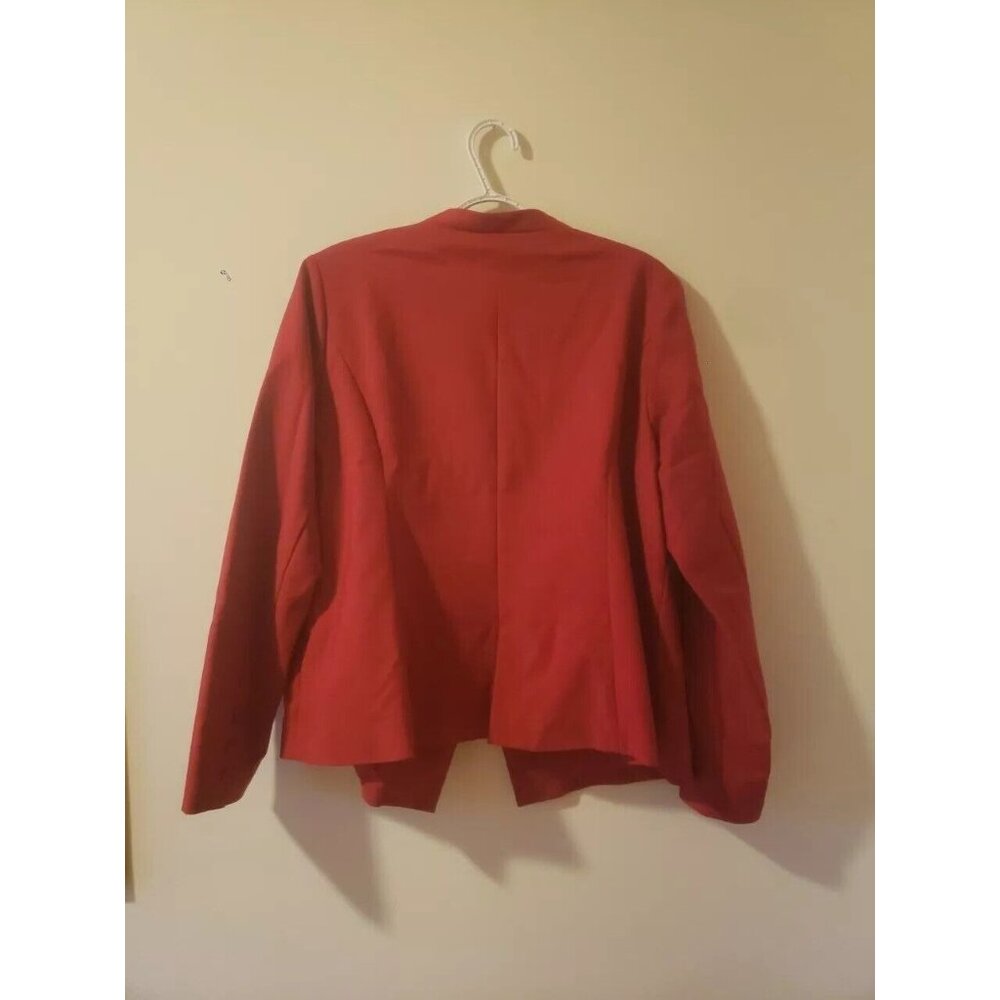 Eloquii Plus Size Red Long Sleeve Button Up Blaze… - image 3